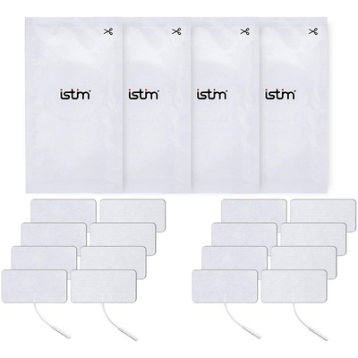 iStim Super Soft 2"x2" TENS Unit Electrodes for TENS Massage EMS - 100% Japanese Gel (2"x4" - 16 Pieces) - iStim