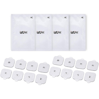 iStim Super Soft 2"x2" TENS Unit Electrodes for TENS Massage EMS - 100% Japanese Gel (2"x2" - 16 pcs(Snap)) - iStim