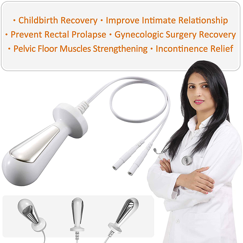 iStim PR-02 Probe for kegel Exercise, Pelvic Floor Electrical Muscle Stimulation, Incontinence - Compatible with TENS/EMS Machine - iStim