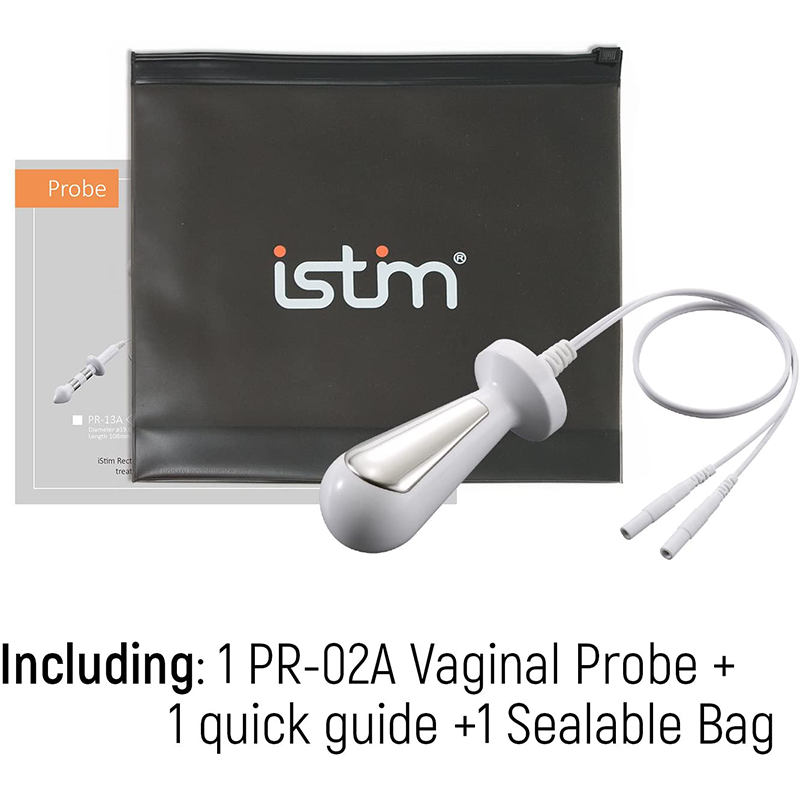iStim PR-02 Probe for kegel Exercise, Pelvic Floor Electrical Muscle Stimulation, Incontinence - Compatible with TENS/EMS Machine - iStim
